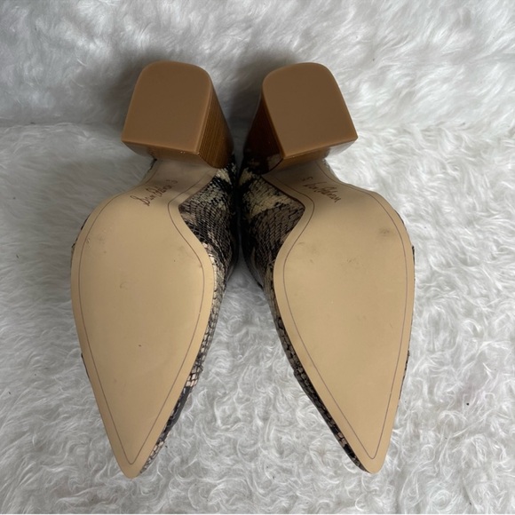 New Sam Edelman Reverie 2 Python Snake Ankle Block Pointed Mules in black 6.5 - Picture 12 of 17